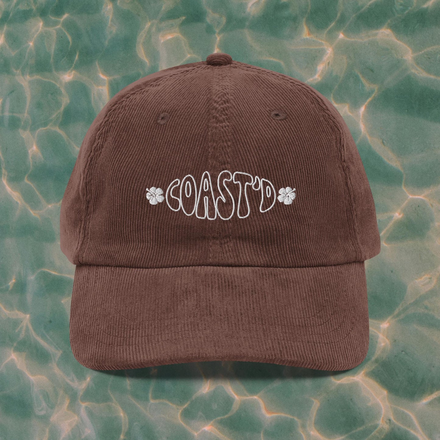 Hibiscus Corduroy Cap (Tan)