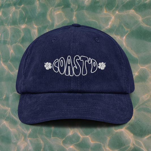 Hibiscus Corduroy Cap (Blue)